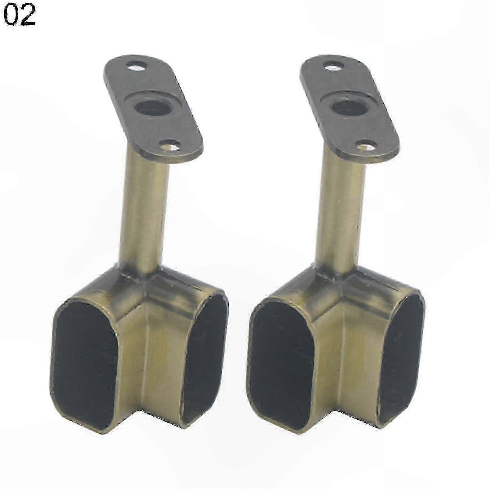 2-Pack Ceiling Mount Brackets compatible with Wardrobe Rods, Durable Alloy Corner Rail Holders