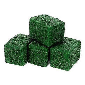 Grüne Mini-Heuhaufen aus Holz, 4-teiliges Deko-Set für Puppenhäuser