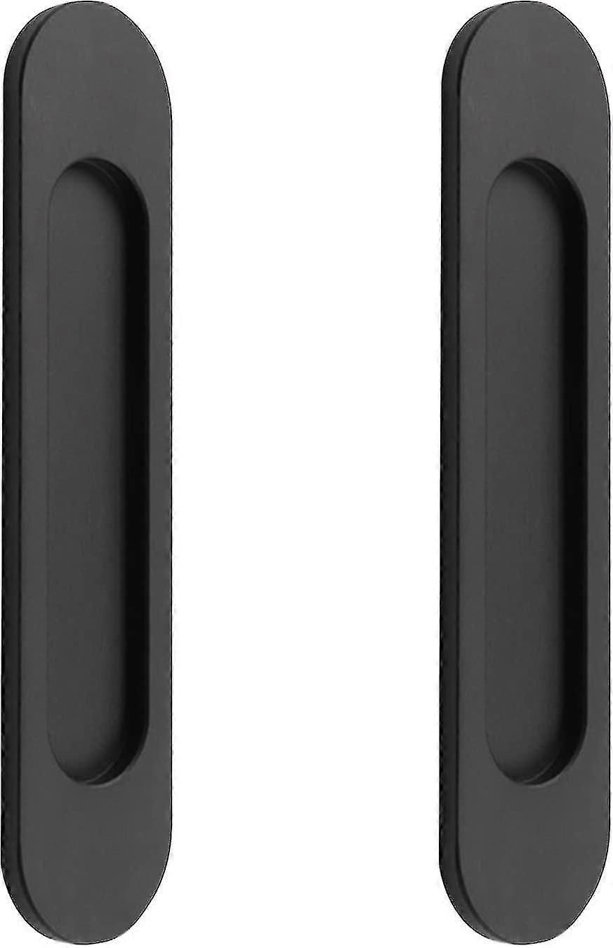 Matte black handles for windows self-adhesive set
