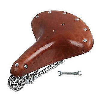 Retro Upright Bike Saddle With Wide Cushion