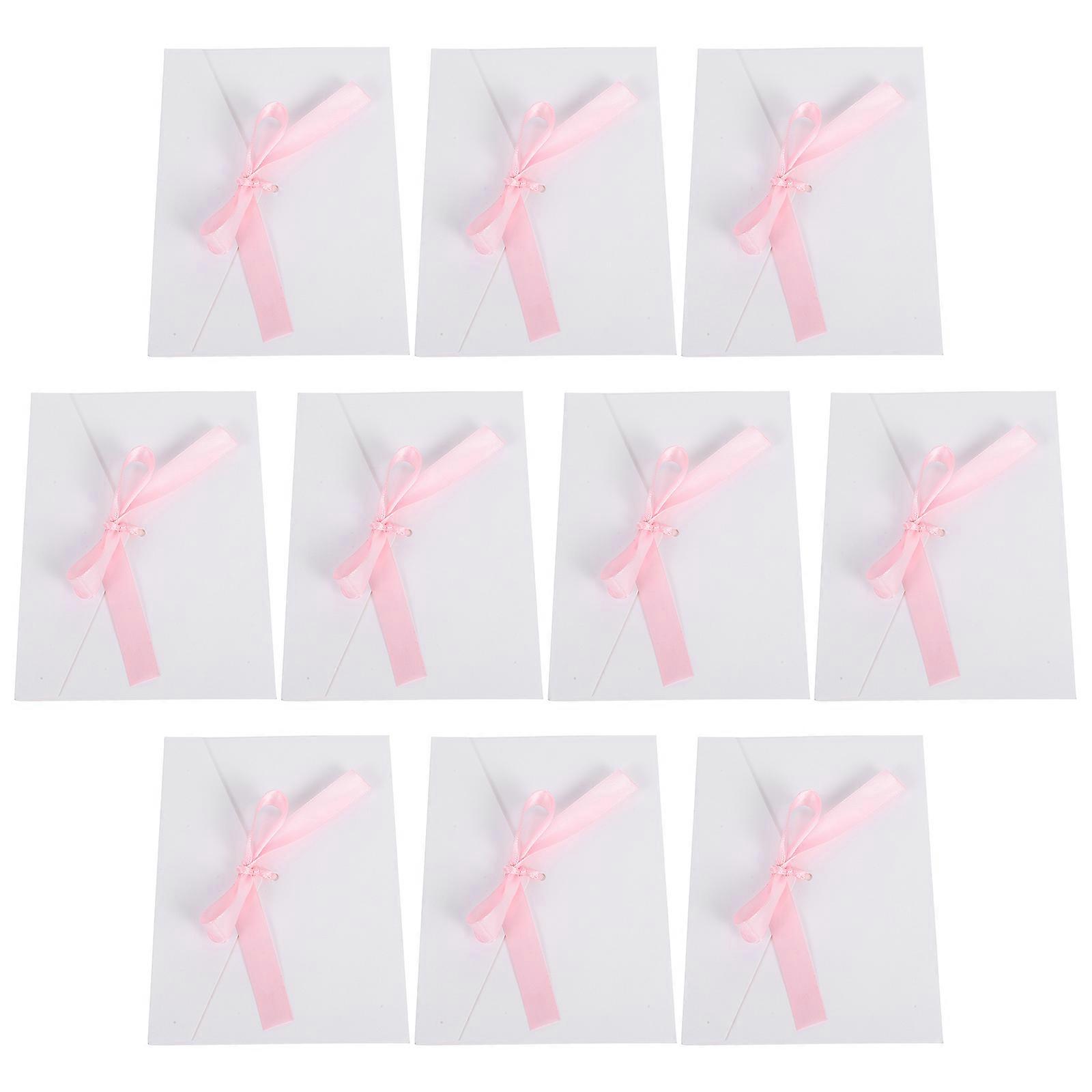 Solid Color Envelopes Creative Bow for Wedding Invitations 10Pcs