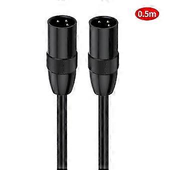JUNSUNMAY XLR Male to Male Mic Cord 3 Pin Audio Cable Balanced Shielded Cable, Length:0.5m 26-27s