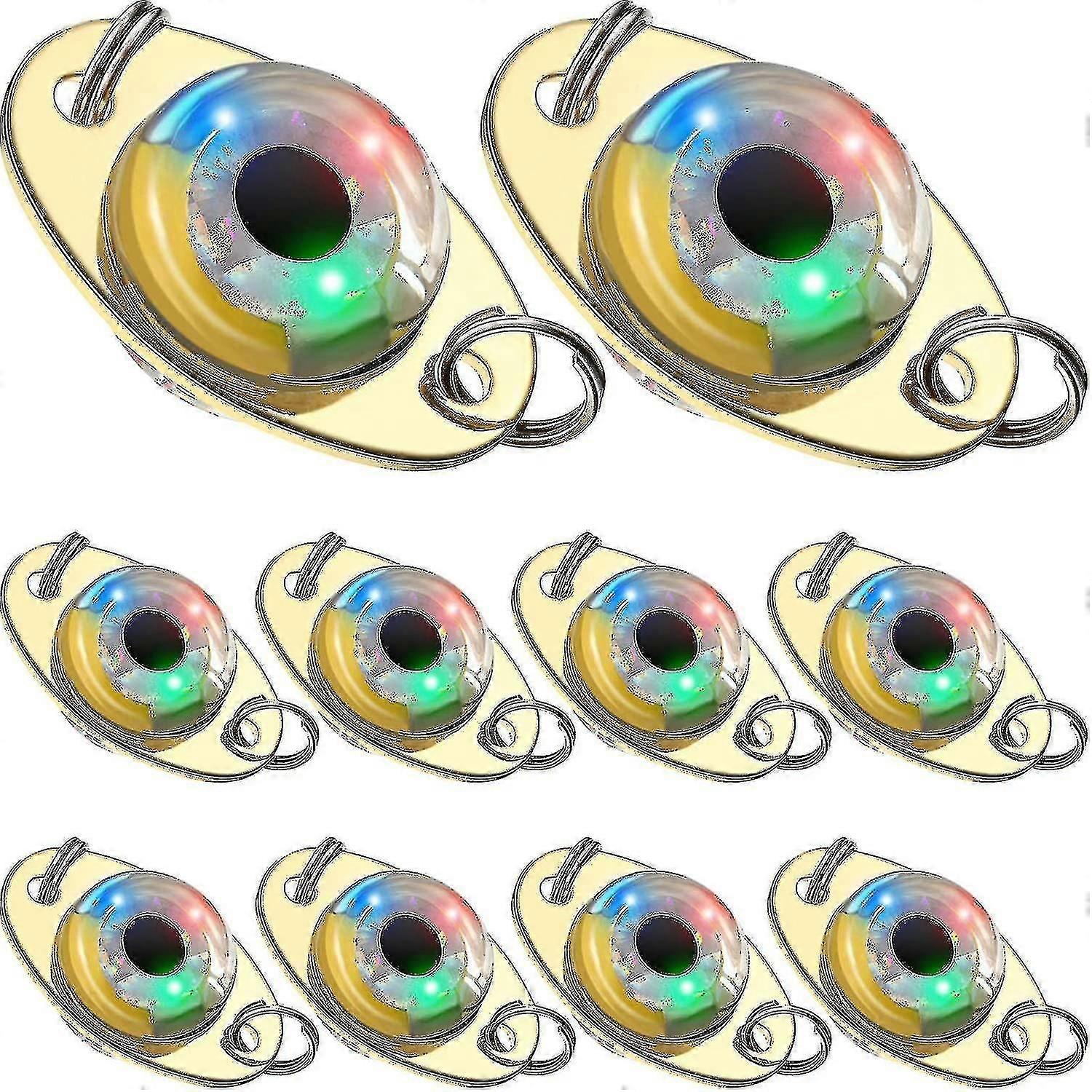 10-teiliges LED-Angelköder-Set mit Blinker, beleuchteter Köder, kompatibel mit Angellöffeln