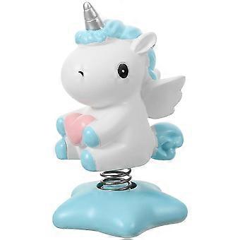 Resin Shaking Head Unicorn Ornament