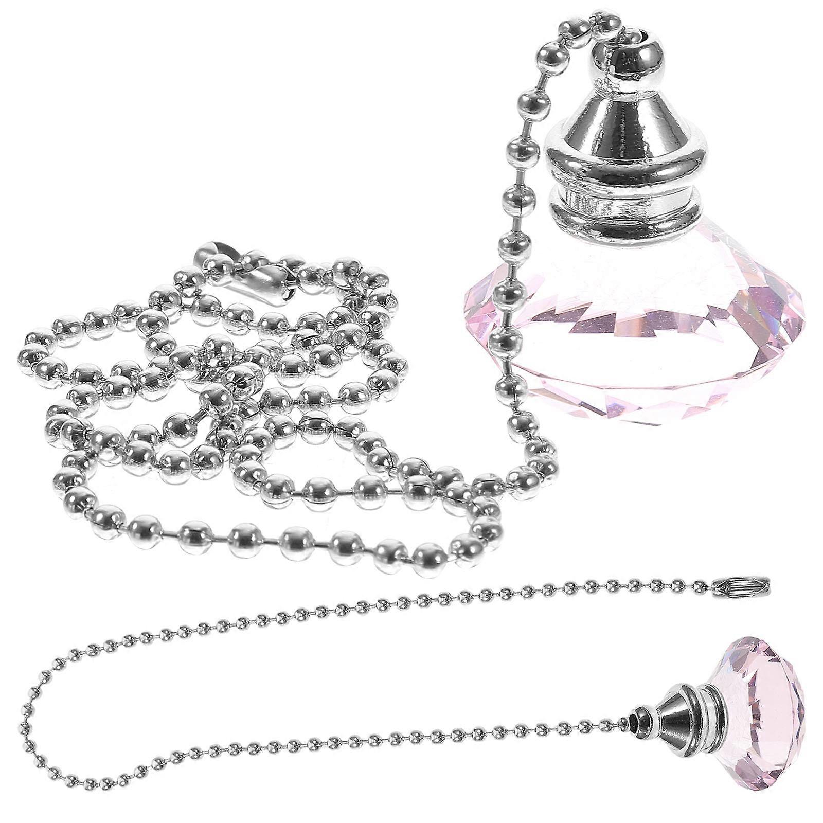 Decorative Ceiling Fan Pull Chain Extender with Rhinestone Beads 10Pcs