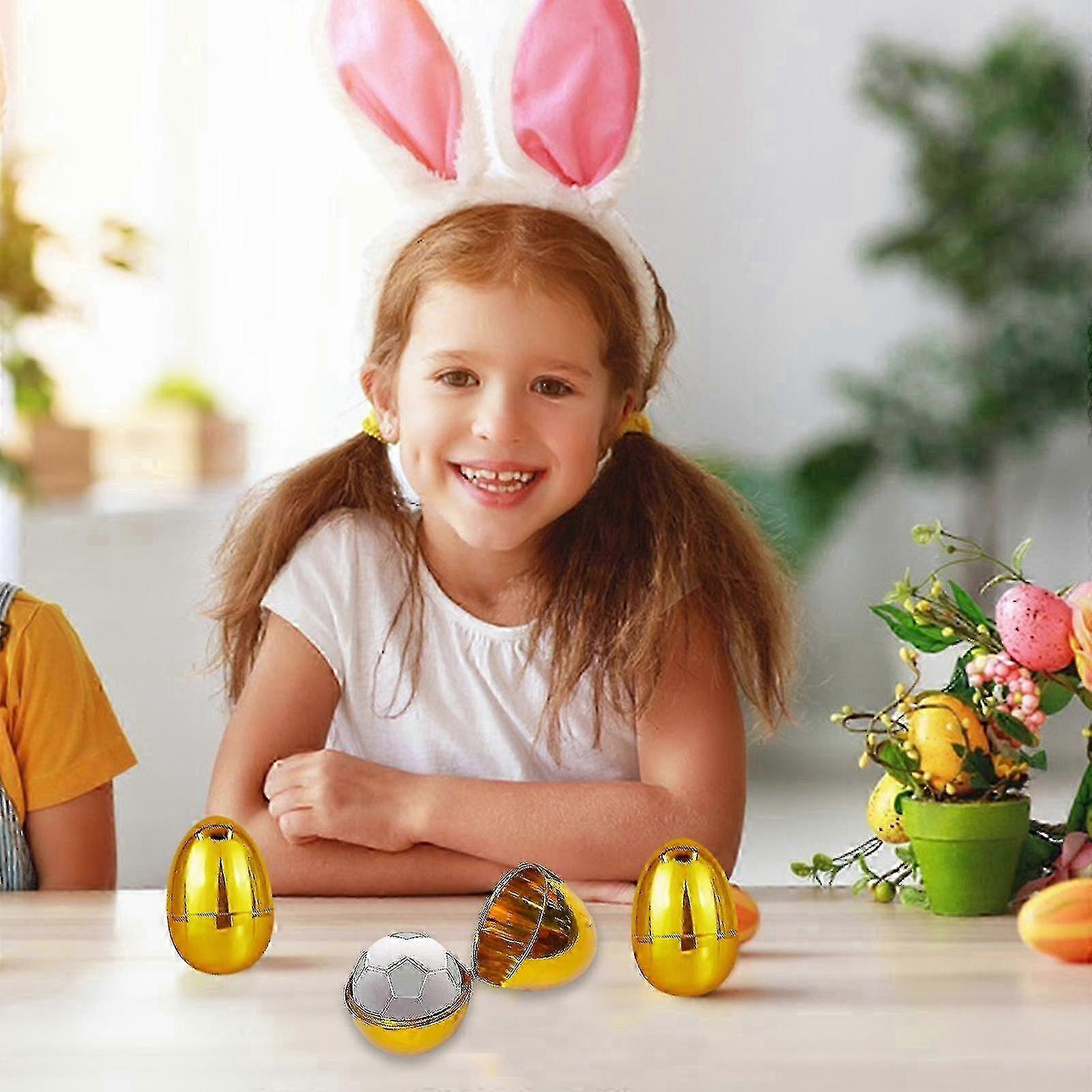 Gold Fillable Easter Eggs Plastic