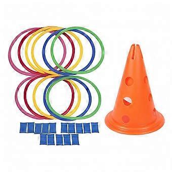 Circle Rings Agility Training Set with Connector And Cone Marker for Children
