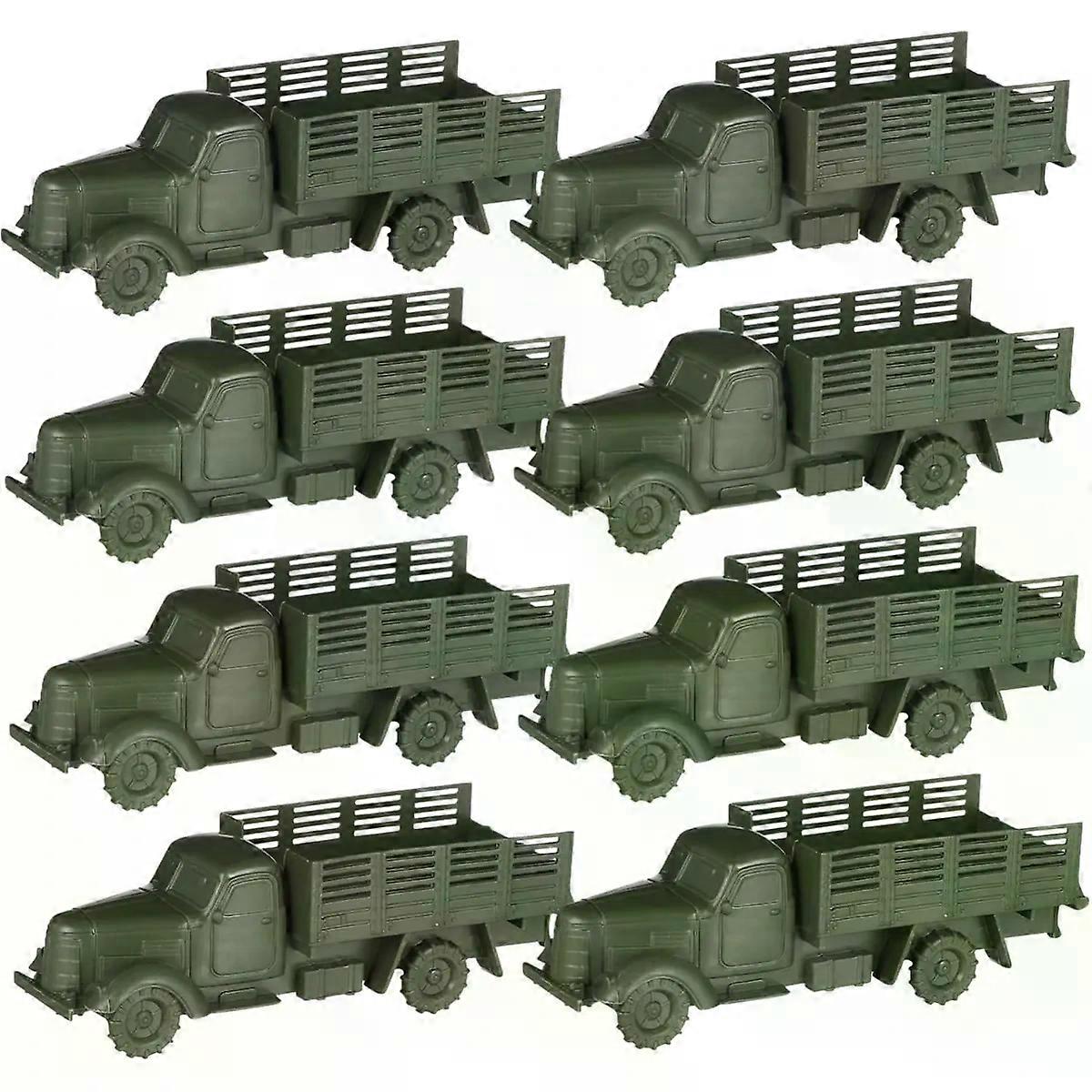 12pcs Mini Army Truck Toy Set, Polypropylene, Compact Models