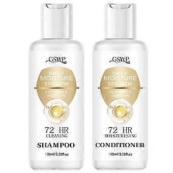 GSWP 72 tunnin kosteuttava shampoo- ja hoitoainesetti, rikastettu keratiinilla syväkosteutukseen, ihanteellinen lahjaksi. 100ml + 100ml