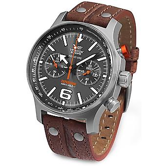 Vostok europe expedition north pole watch for Quartz Analog Man with Cowskin Bracelet 6S21/5957242