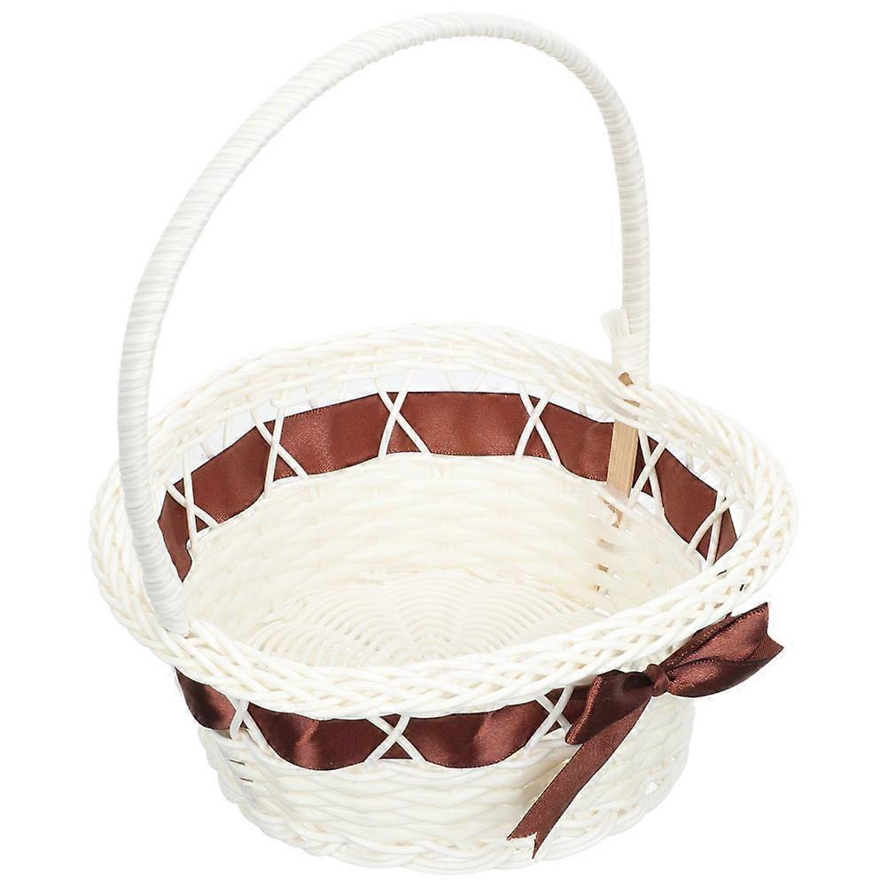 Large Capacity Woven Plastic Fruit Basket