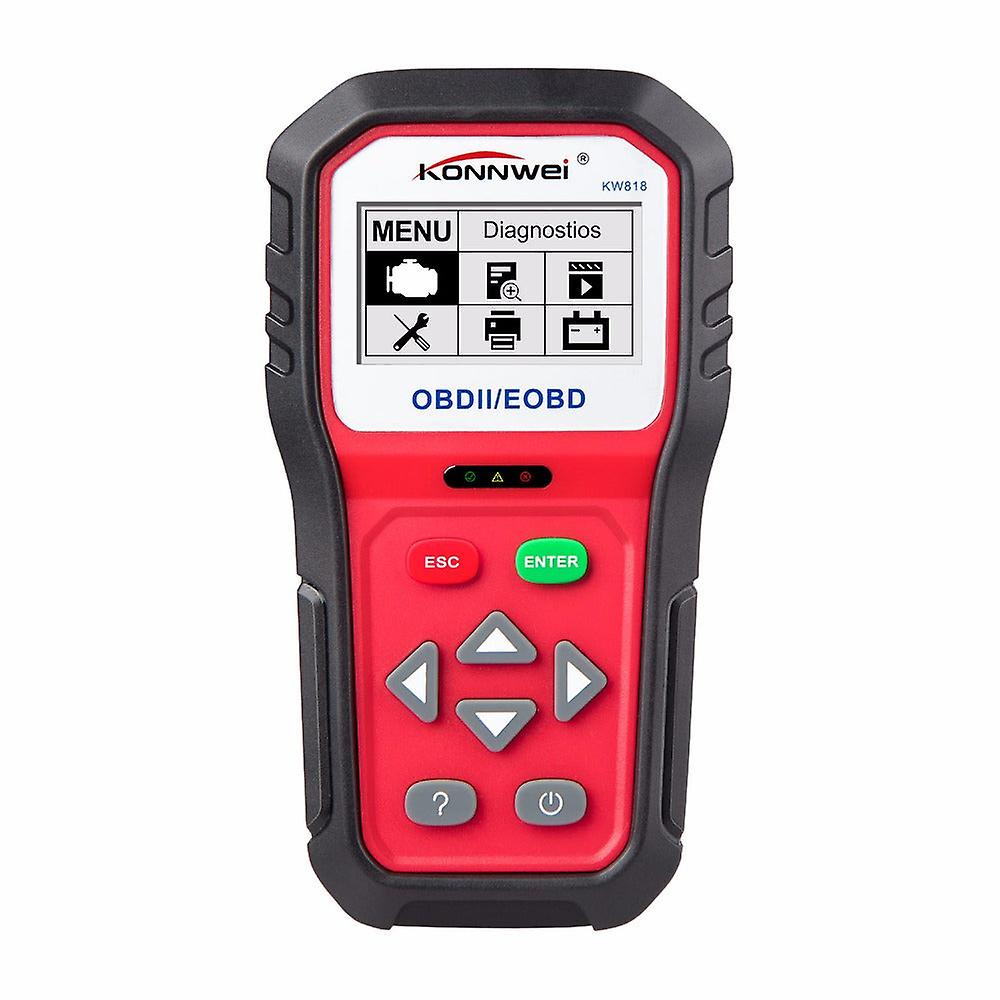 Konnwei Kw818 Enhanced Obdii Odb2 Eobd Car Diagnostic Scanner 12v Battery Tester Check Engine Engine Automotive Code Reader Tool