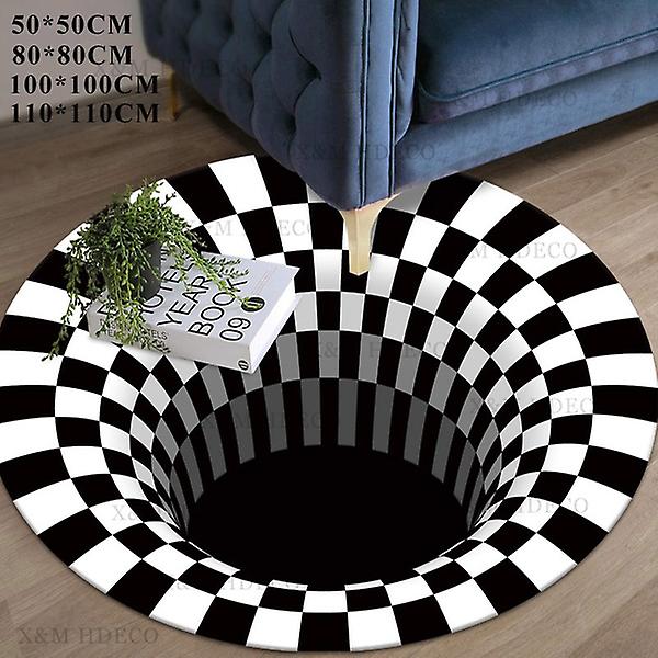 3d Bottomless Hole Optical Illusion Dywan Dywan Do salonu