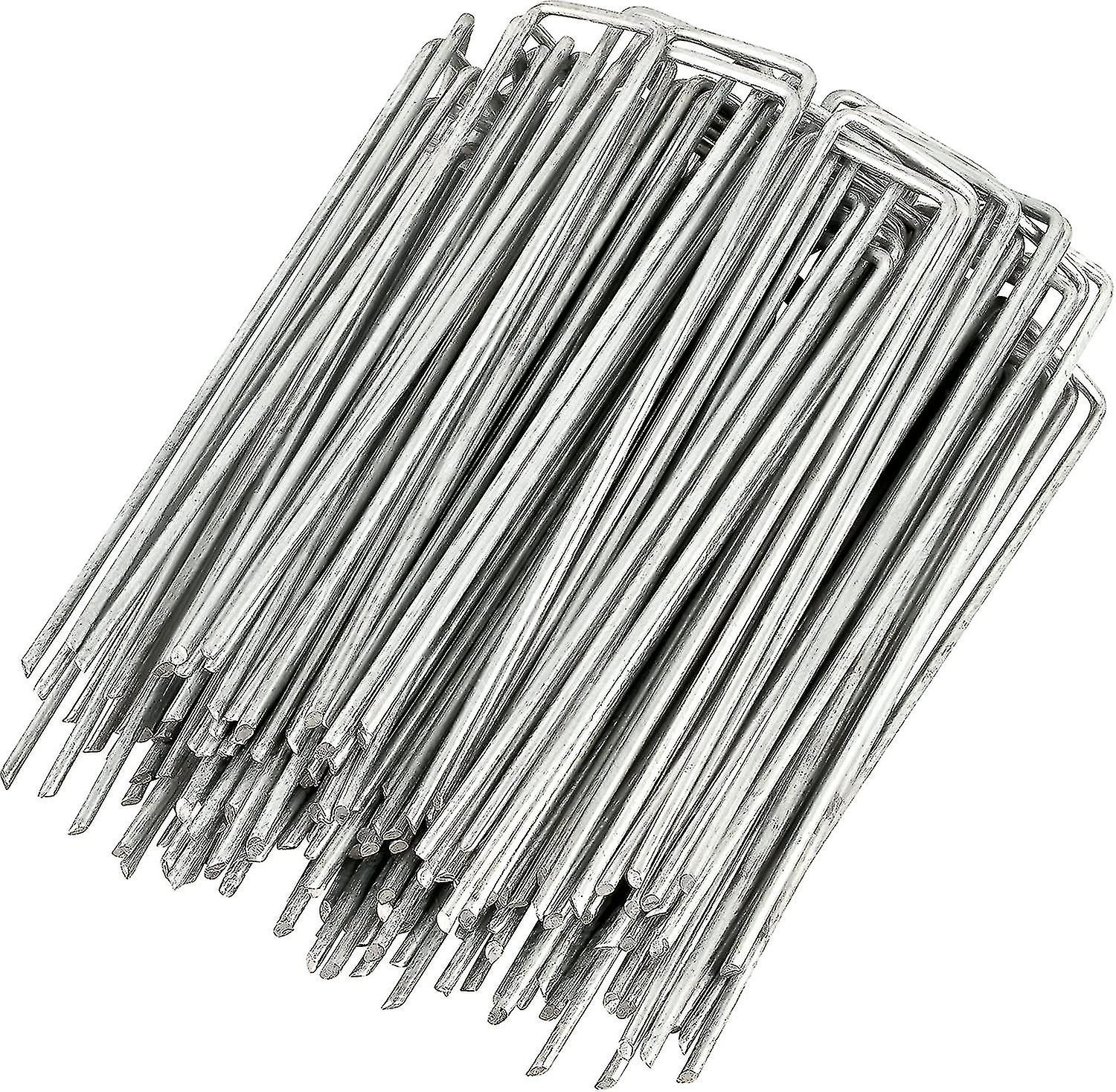 Anti-grondankers compatibel met onkruidvlies, haringen gemaakt van gegalvaniseerd staal in een set die compatibel is met het bevestigen van onkruidvlies, onkruidfolie of compatibl