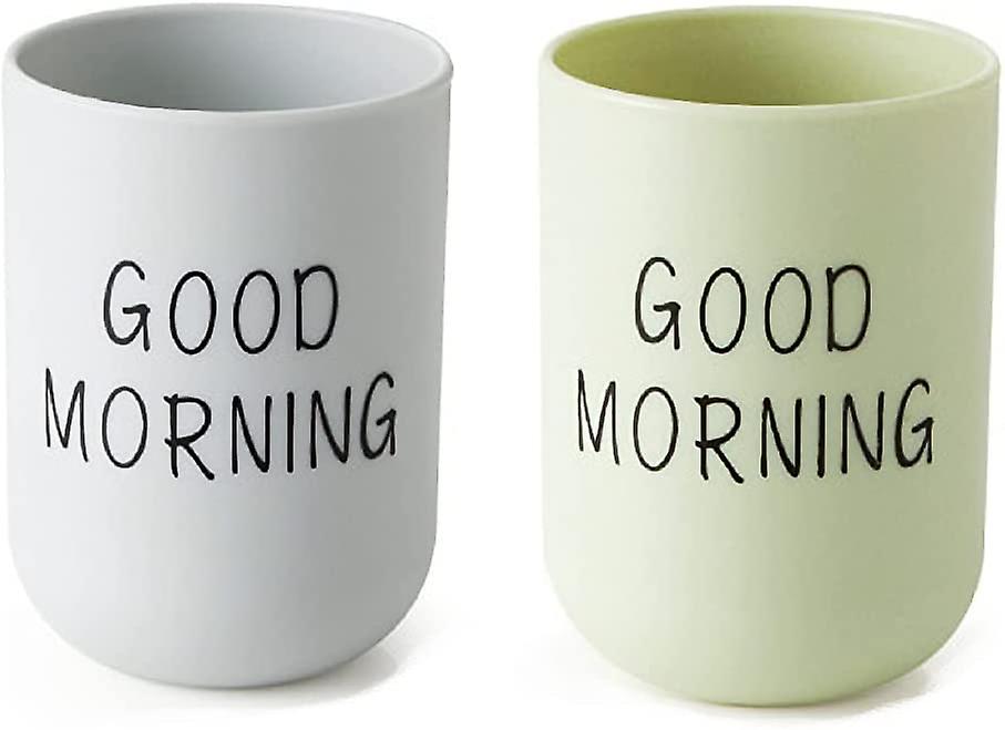 2pcs plastic bathroom cups, toothbrush holder, toothbrush cup
