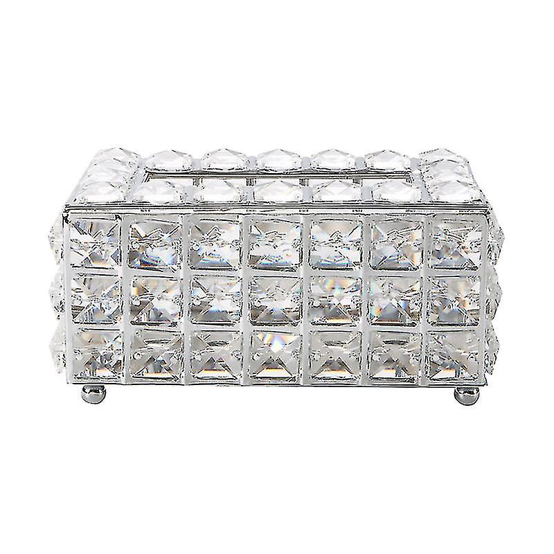 Crystal Rectangular Decorative Tissue Box Holder