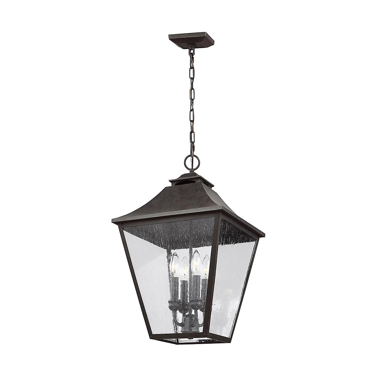 Feiss Galena Outdoor Pendant Ceiling Light Sable, IP44