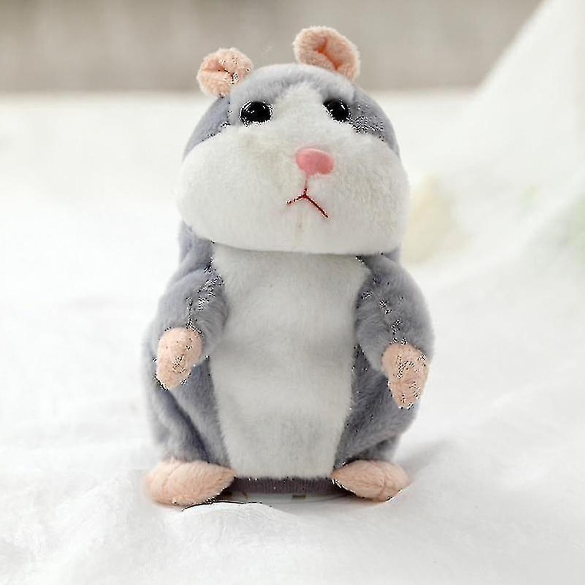 Talking Hamster - Talking Voice Repeat Electric Plush (grey 16 Cm)