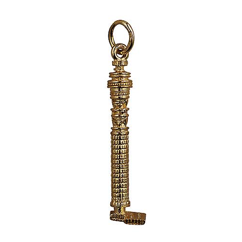 9ct Gold 7x29mm solid GPO Tower Pendant or Charm