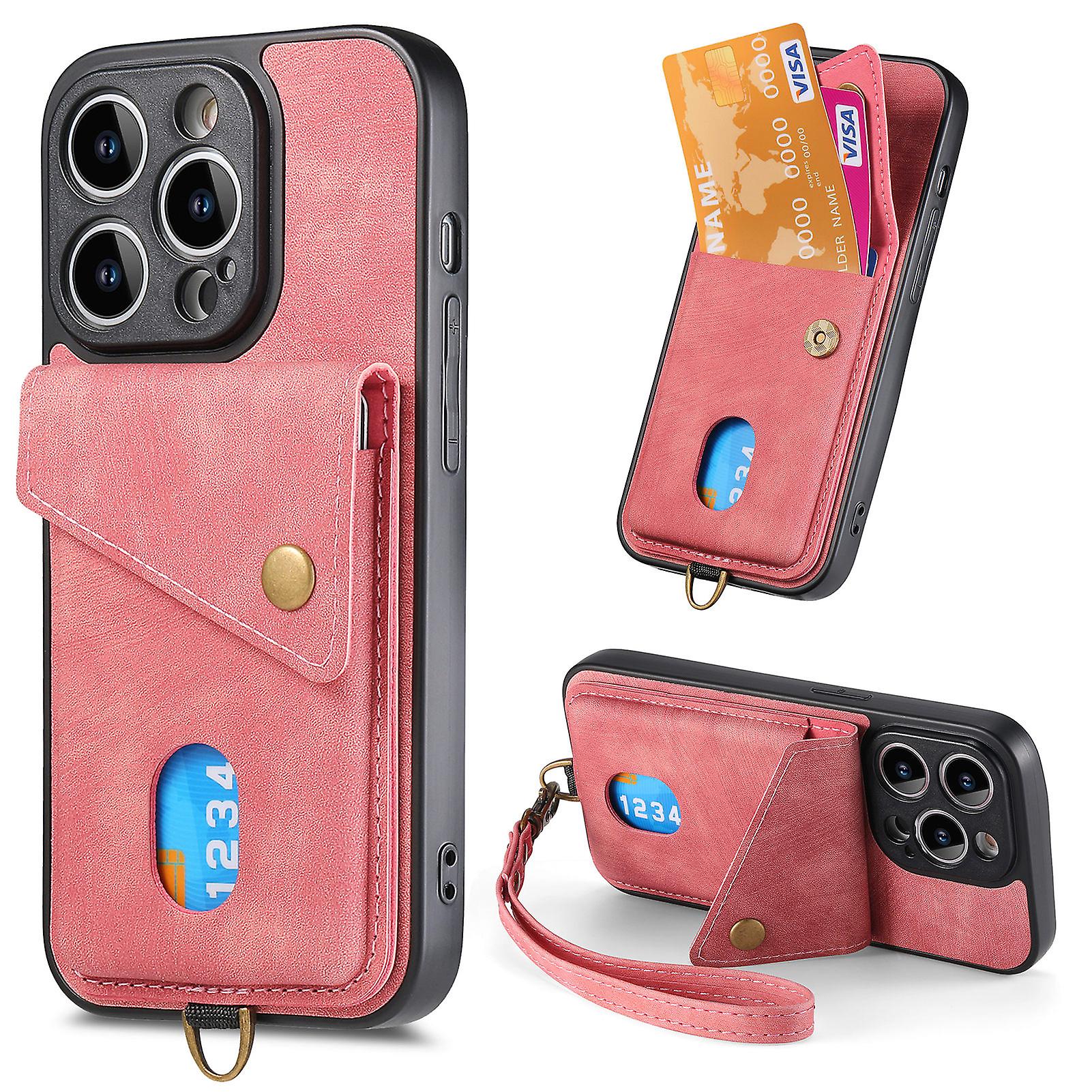 Case For Iphone X/11/12/13/14 Phone Leather Case Solid Color Skin Feel Leather Strap Magnetic Buckle Pluggable Phone Case For Iphone 14 Pro Max