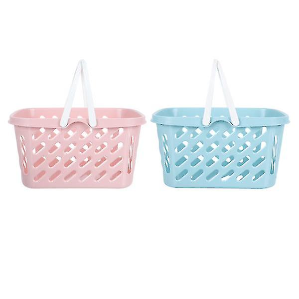 2pcs Breakfast Serving Tray Bathroom Storage Basket