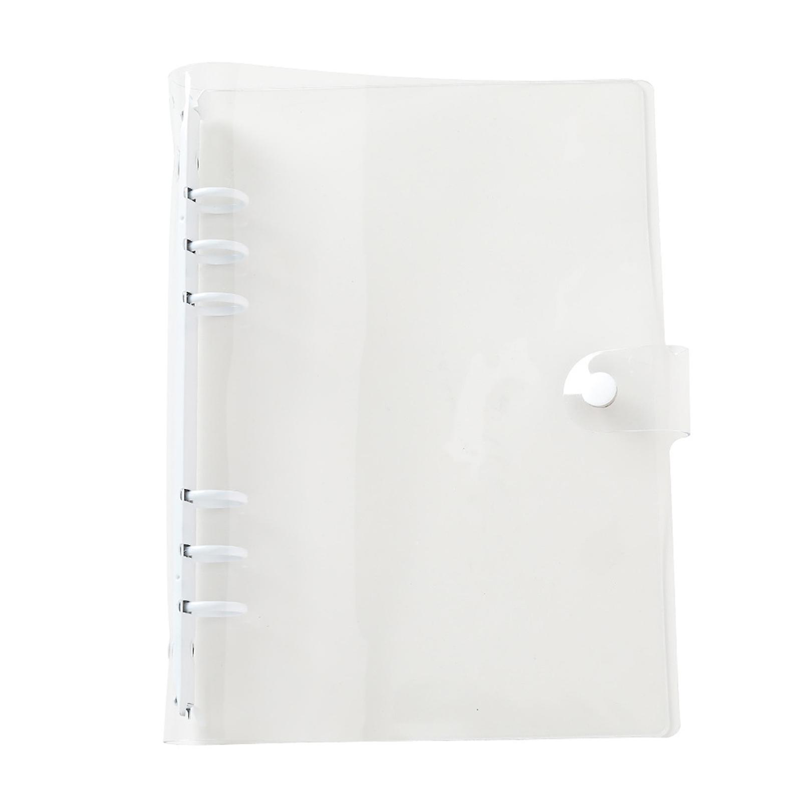 A5 Transparent Binder Shell Snap Button Closure Loose Leaf Folder