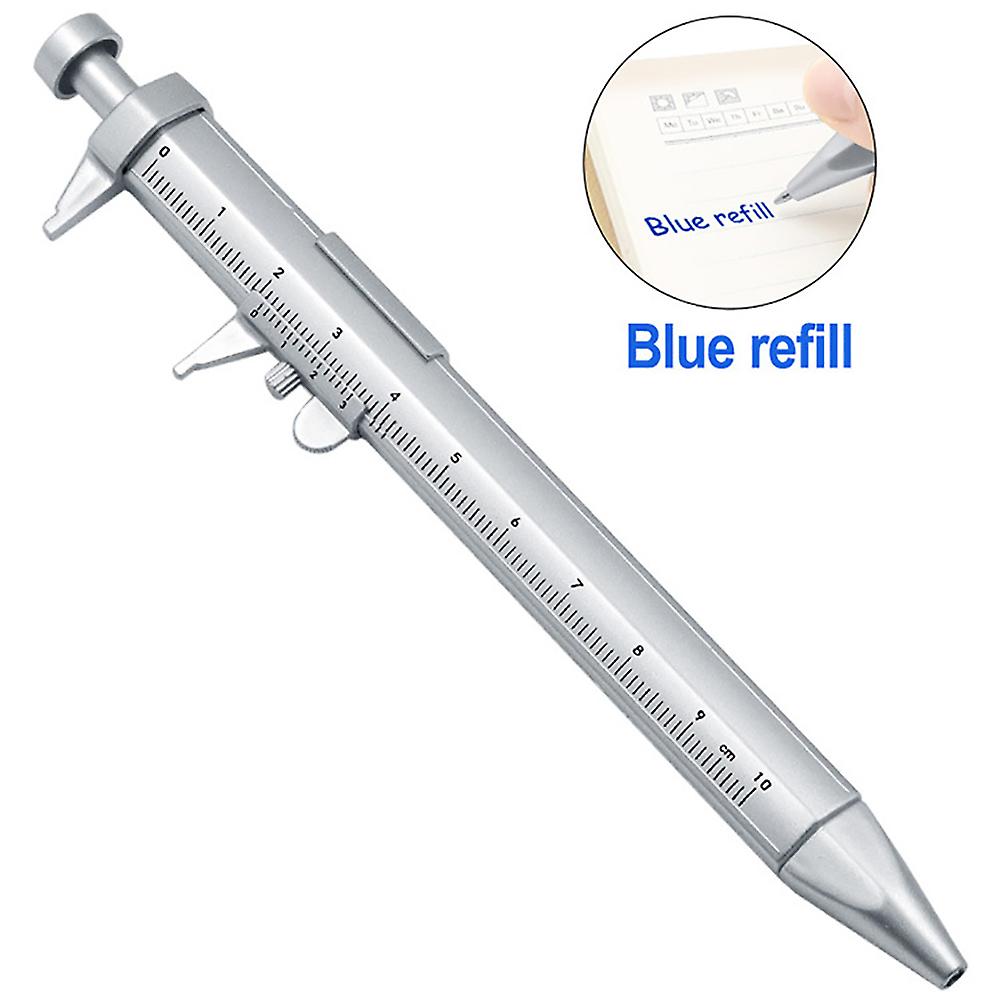 100% New Upgraded Portable Vernier Caliper Pen, Multi-purpose Measuring Tool With Ballpoint Pen For Students And Office, Durable And Clear Engraved Gr