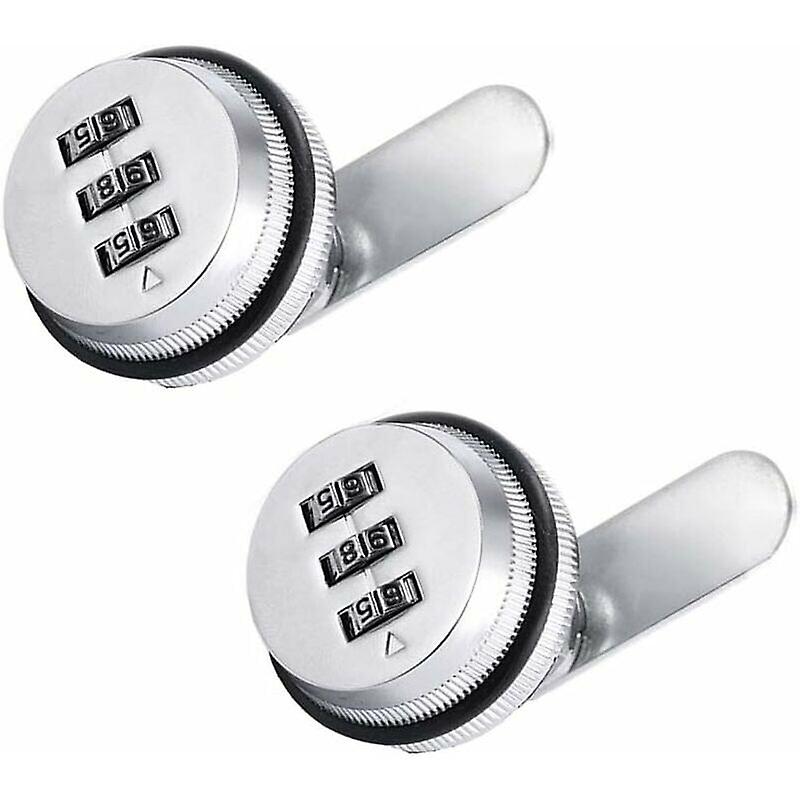 Combination Security Locks with Password Code for Security of Boxes, Drawers, Mailboxes, Doors, Furniture Silver 2 Pack