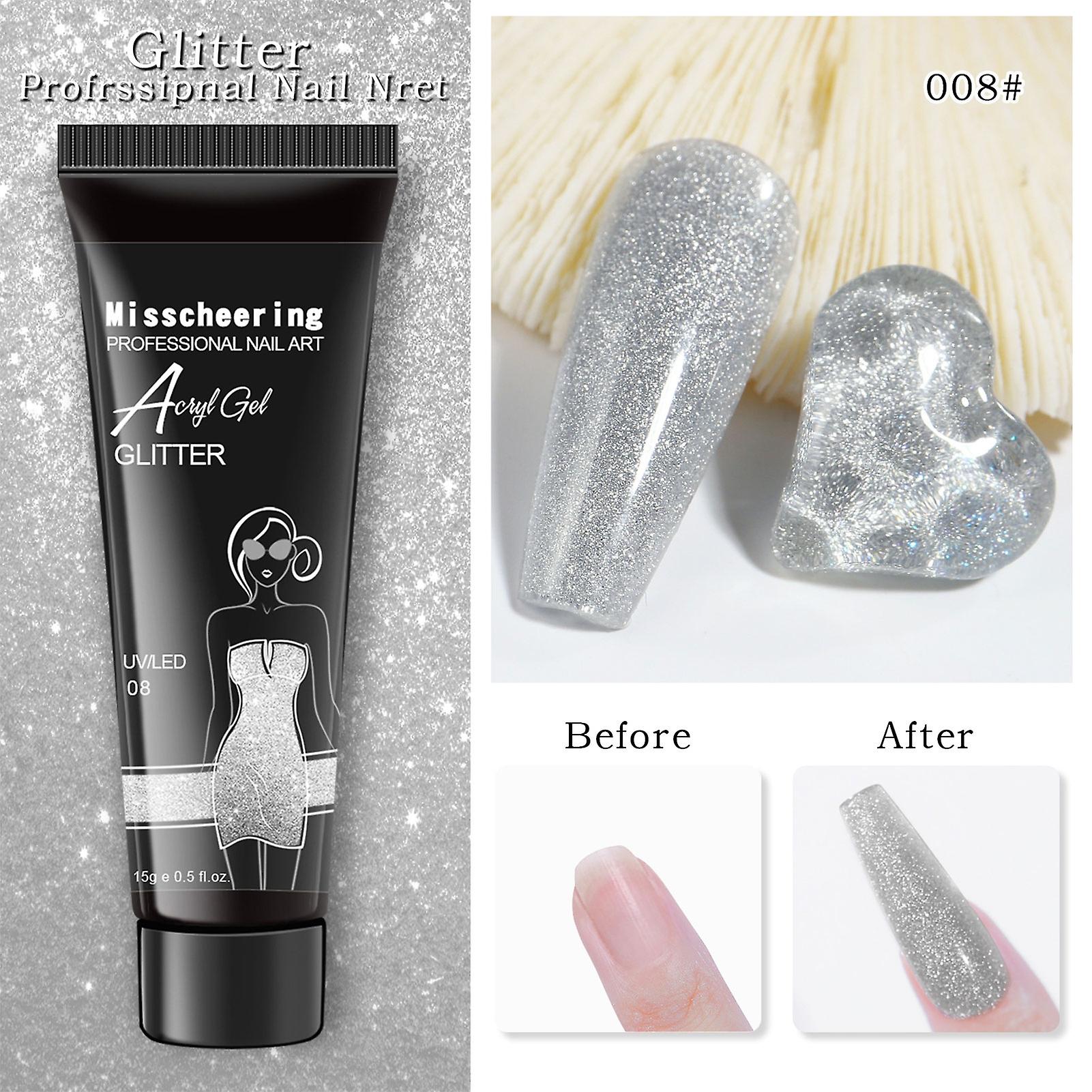Poly Extension Gel Nail Kit Glitter Color Changing Uv Nail Gel Diy Nail Beginner