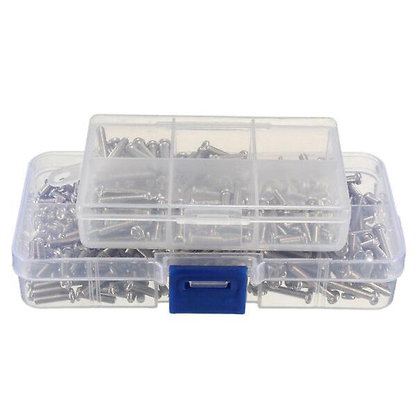 300Pcs/120pcs M3 Stainless Steel Button Philip Head Socket Cap Screw Assortment Kit