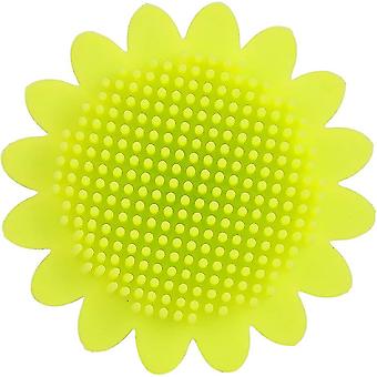 Cepillo de baño para bebés, Champú suave para bebés Cepillo de silicona Masajeador de silicona (verde)