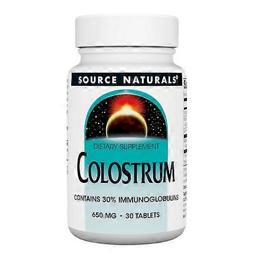Source Naturals Colostrum,650 MG ,30 Tabs (Pack of 4)