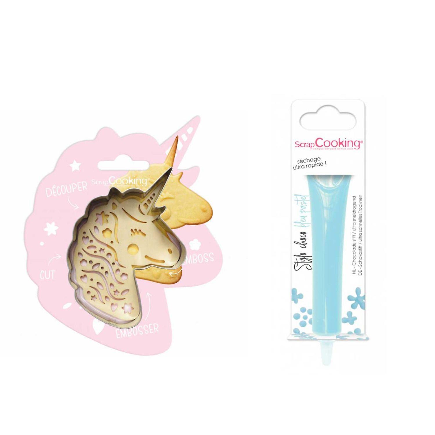 Unicorn Relief Cookie Kit + Pastel Blue Chocolate Pen