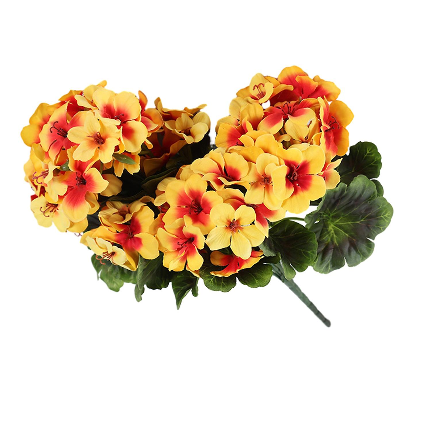 Fake Begonia Flower Realistic No Maintenance Easy Care UV Resistant Never Fade 9 Heads Table Centerp