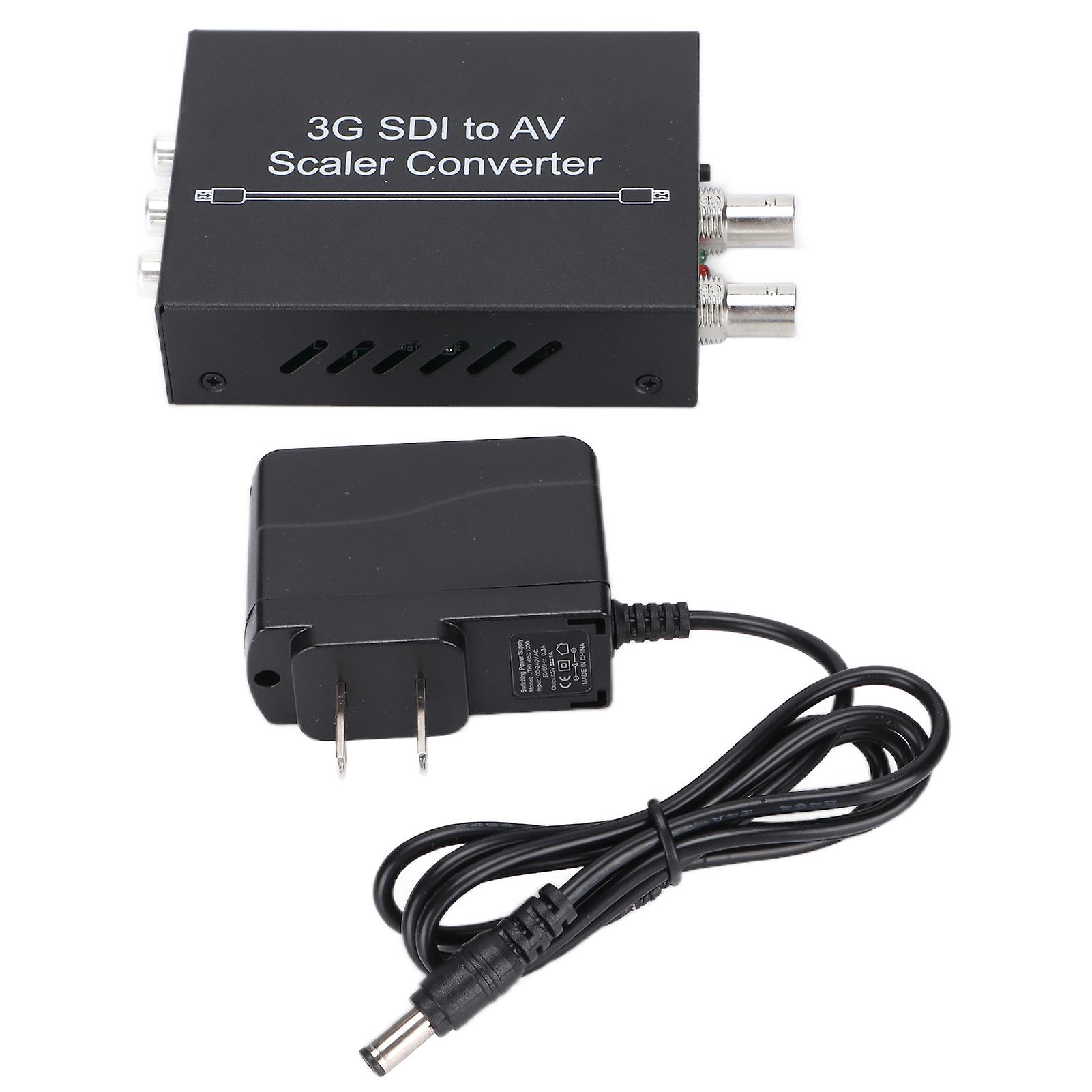 3G SDI to o and Video Scaler Converter 3G/Hd SD_SDI to R/L RCA Adapter Converter for Computer(US Plug )