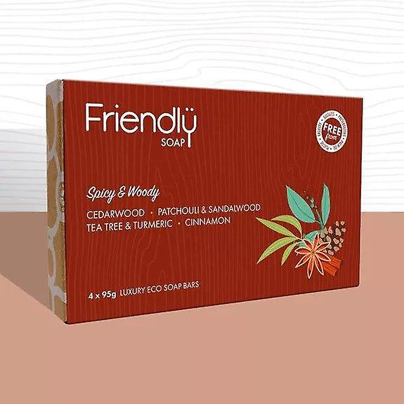 Vegan Soap Gift Selection 4 Pack - Spicy & Woody