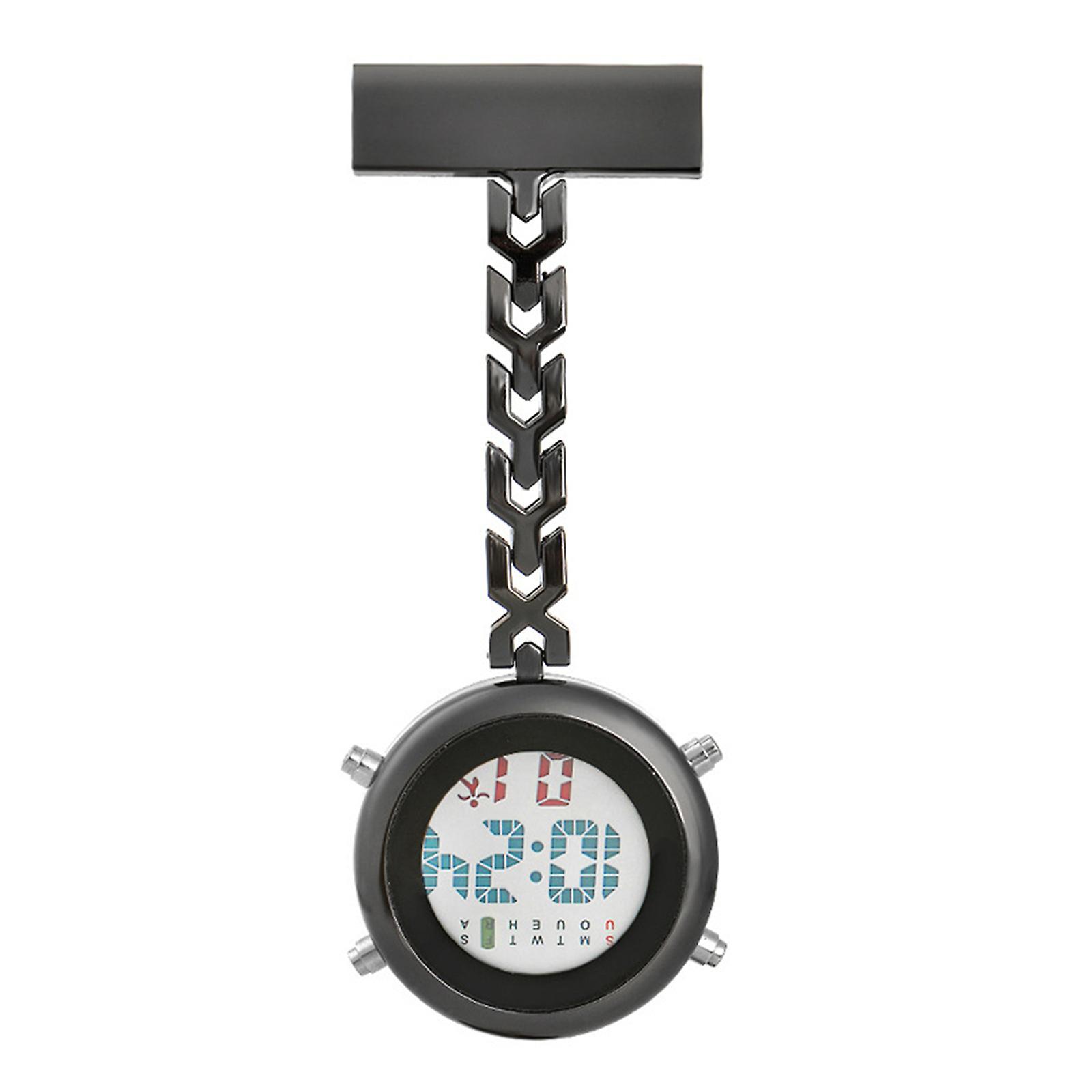 Nurse Watch Pocket Watch Multi-Function Metal Electronic Digital Display Chest Watch Alarm Timer