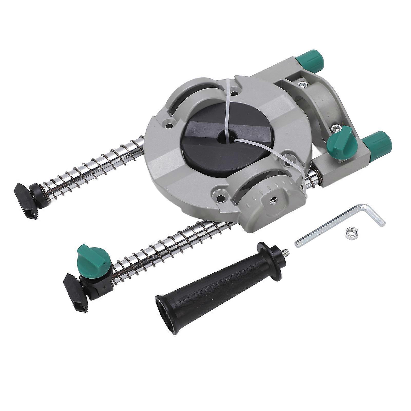 Qukaim Drill Support Multi Angle Drill Guide, 45 Degree Adjustable Secure Clamping Universal Drill Holder for Hand Electric Drilling Machine,