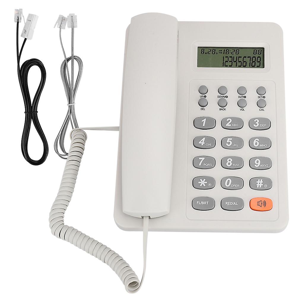 KX T8206 English Office Desktop Telephone DTMF/FSK Dual System Landline with LCD Display(White )
