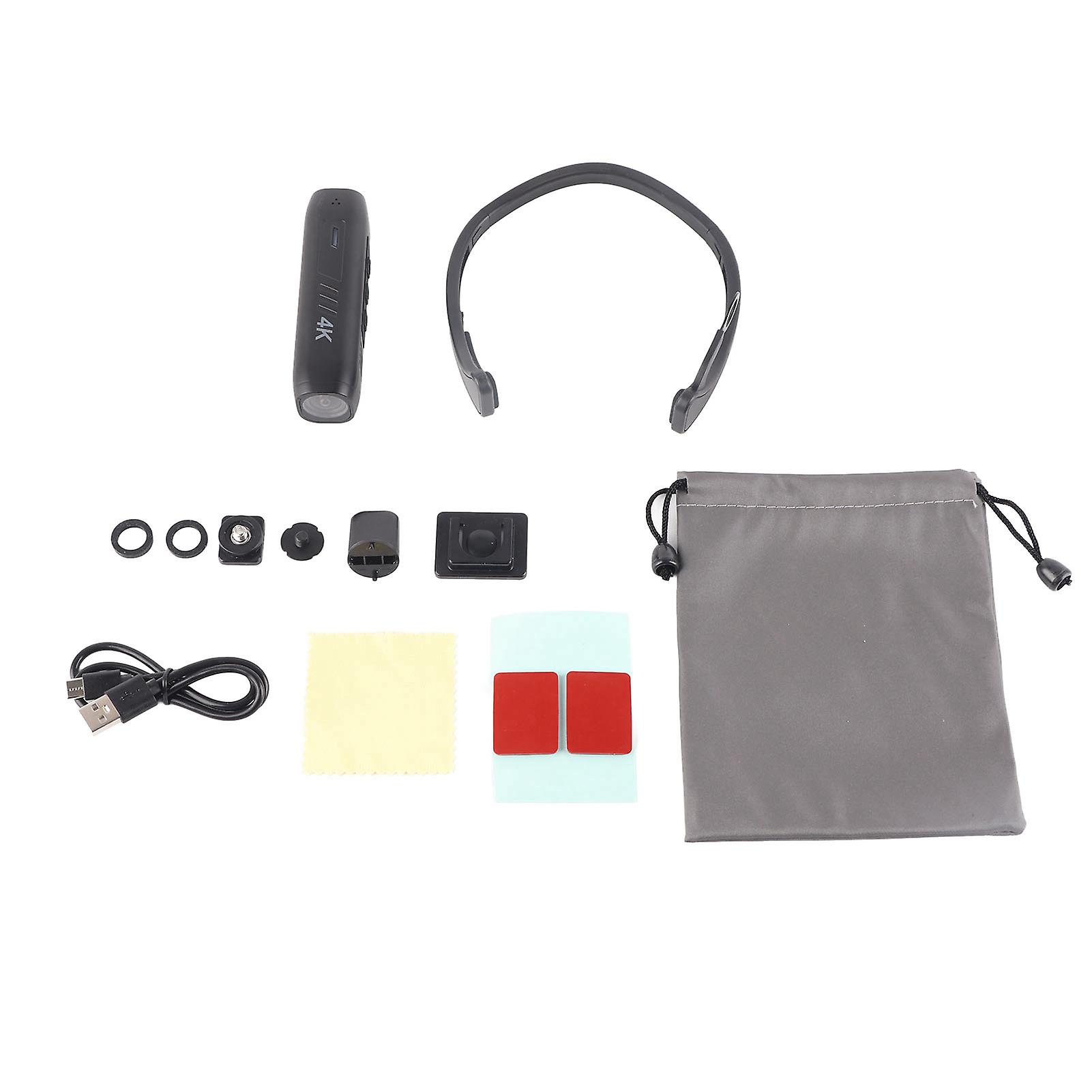 AS05 4K Wearable Camcorder - Hands-Free WiFi Video Camera with App Control & 135° Lens