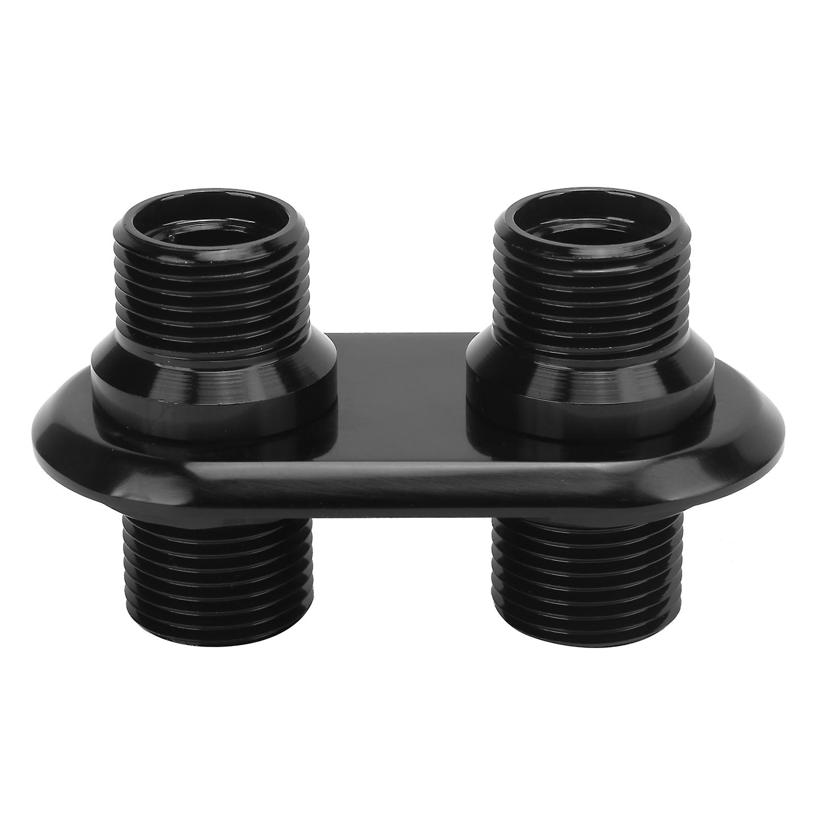 2 Port Car Air Conditioning Bulkhead Interface Universal Replacement Modification for Ford (Black)