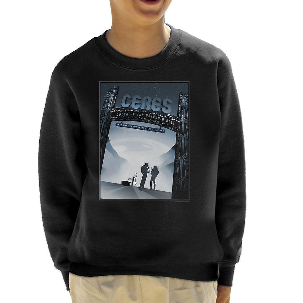 NASA Ceres Interplanetary Travel Poster Kid's Sweatshirt