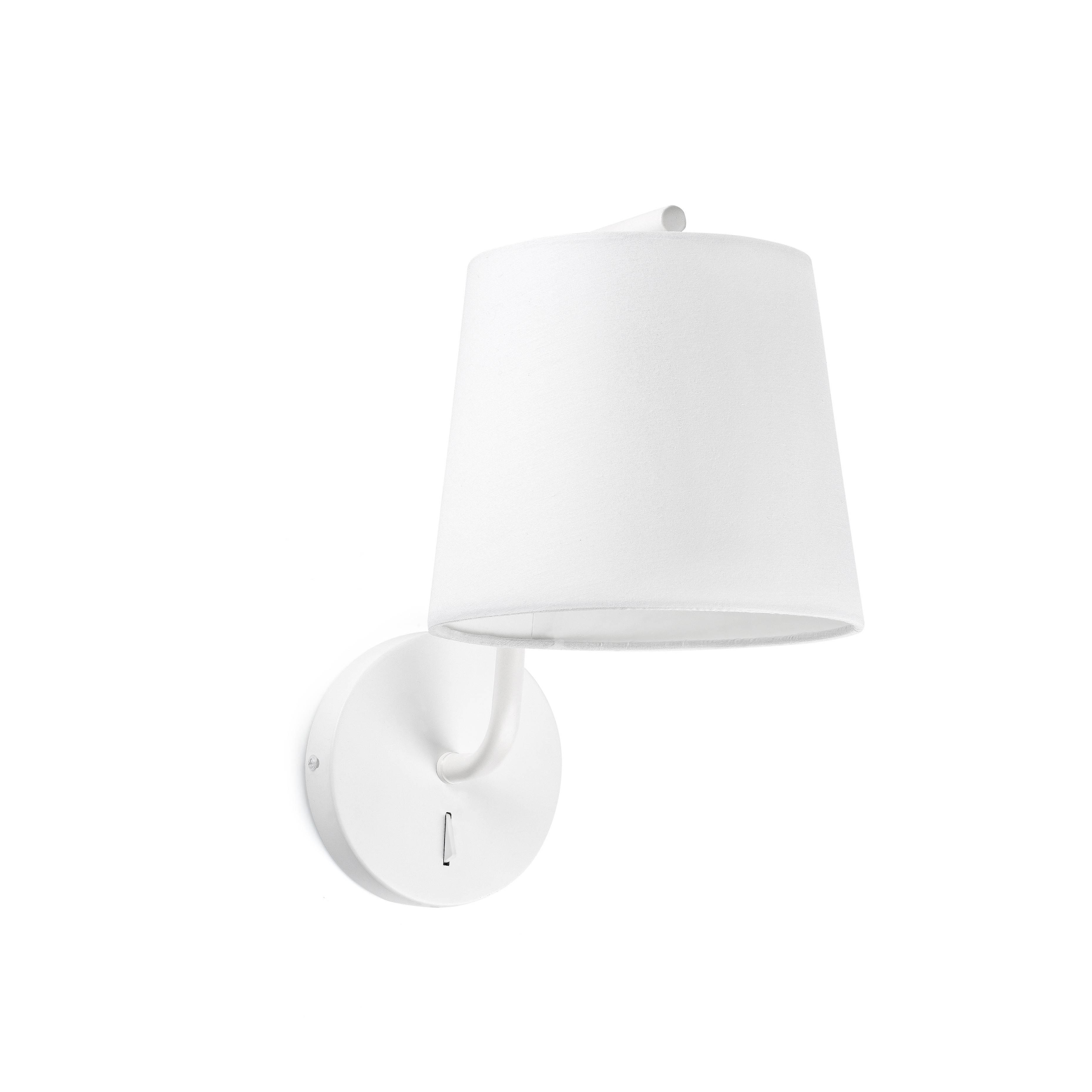 Faro Berni - 1 Light Indoor Wall Lamp White, E27