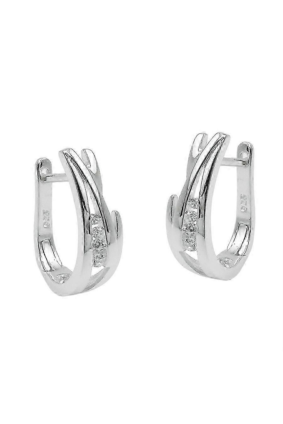Hoop Earrings With Zirconia Silver 925 - Gl93963