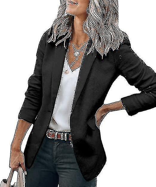 Femei Casual Blazers Open Front long sleeve de lucru Office Jachete Blazer
