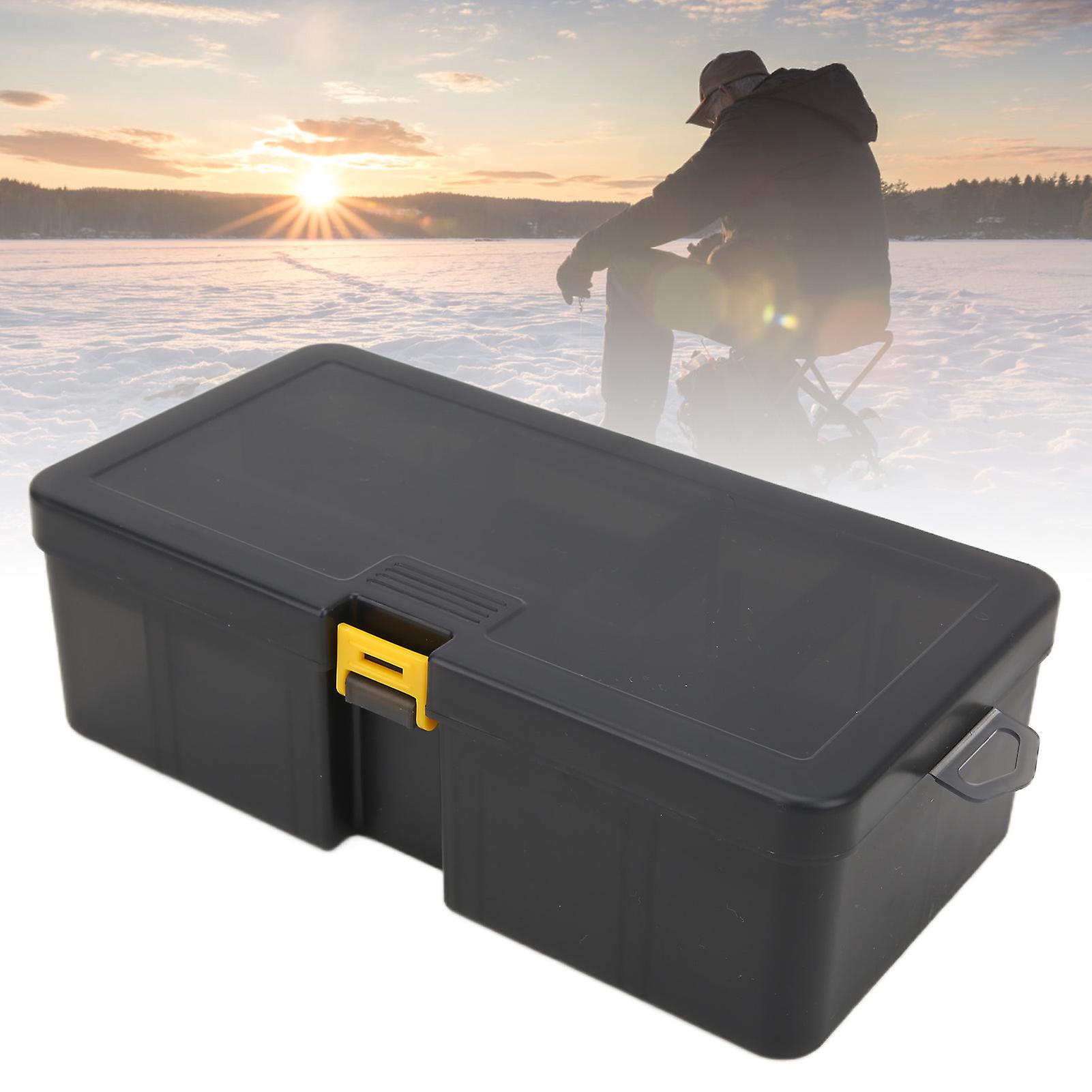 Fishing Bait Storage Box Double Layer Multifunctional Plastic Fishing Tackle Accessory Box