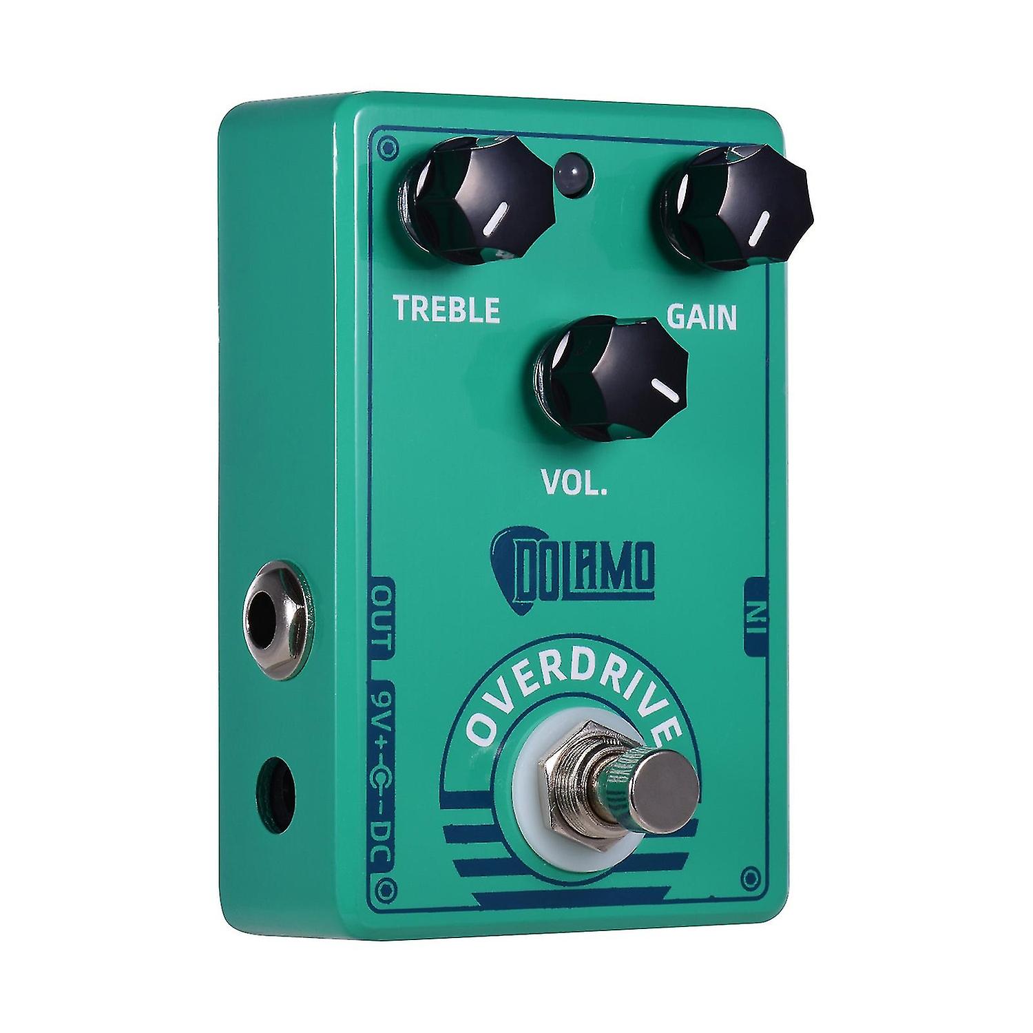 Dolamo D-12 Overdrive Guitar Effect Pedal with Treble Gain Volume Controls True Bypass Design for El