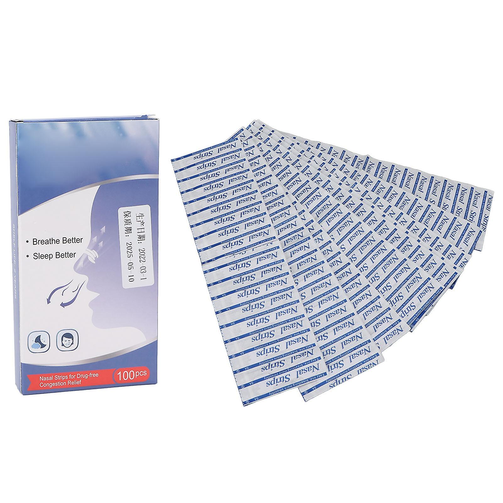 100 Anti Snoring Nasal Strips, Professional Nasal Strips for Relieving Nasal Congestion, Anti Snoring Solution