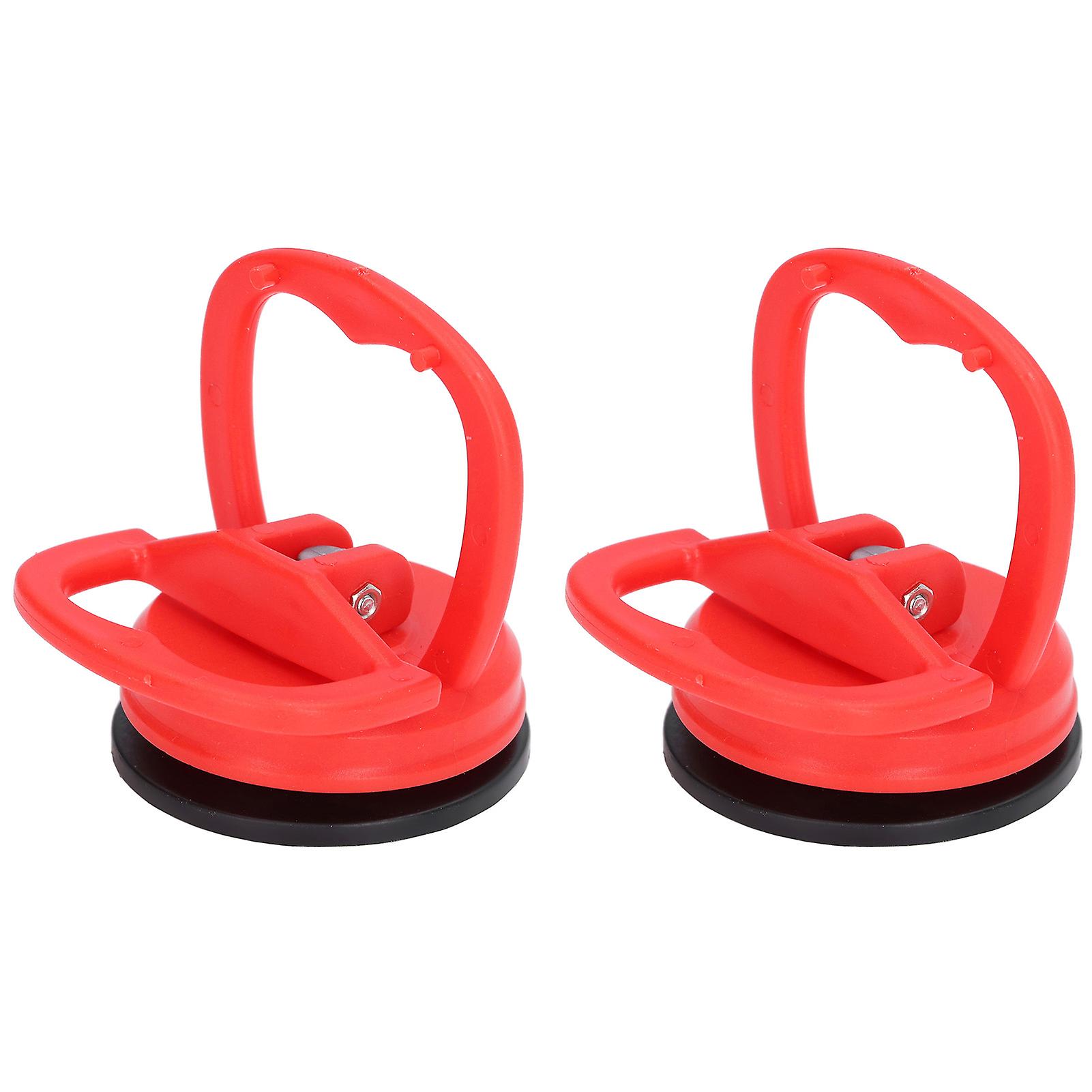 2pcs Suction Cup Puller Big Pull One Hand Buckle Suction Cup Lifter for Ceramic Tile Car Shell Phone Disassembly ToolRed