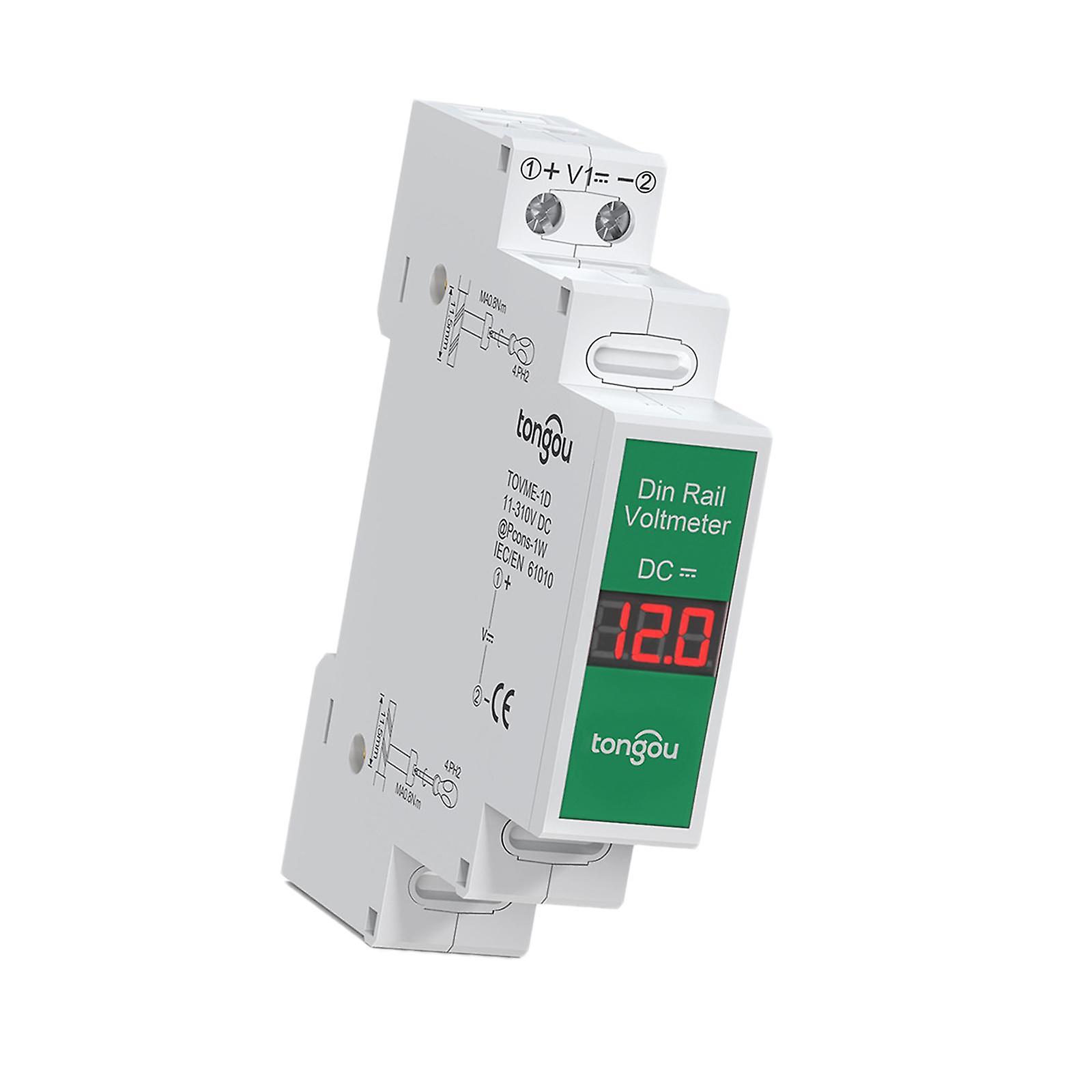 Modular Voltmeter Gauge Indicator Home Din Rail Mount Digital Voltage Meter A Digital Display